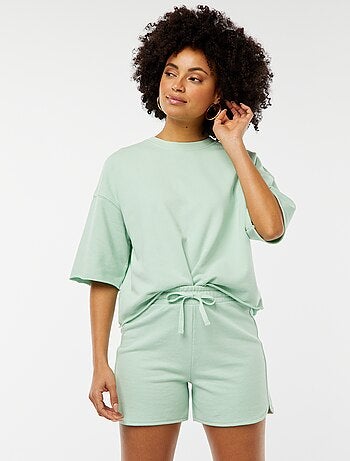 Short en molleton avec cordons