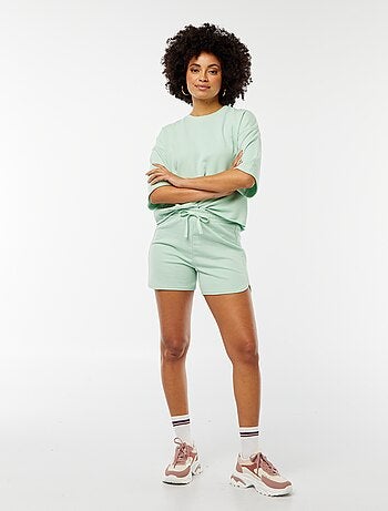 Short en molleton avec cordons