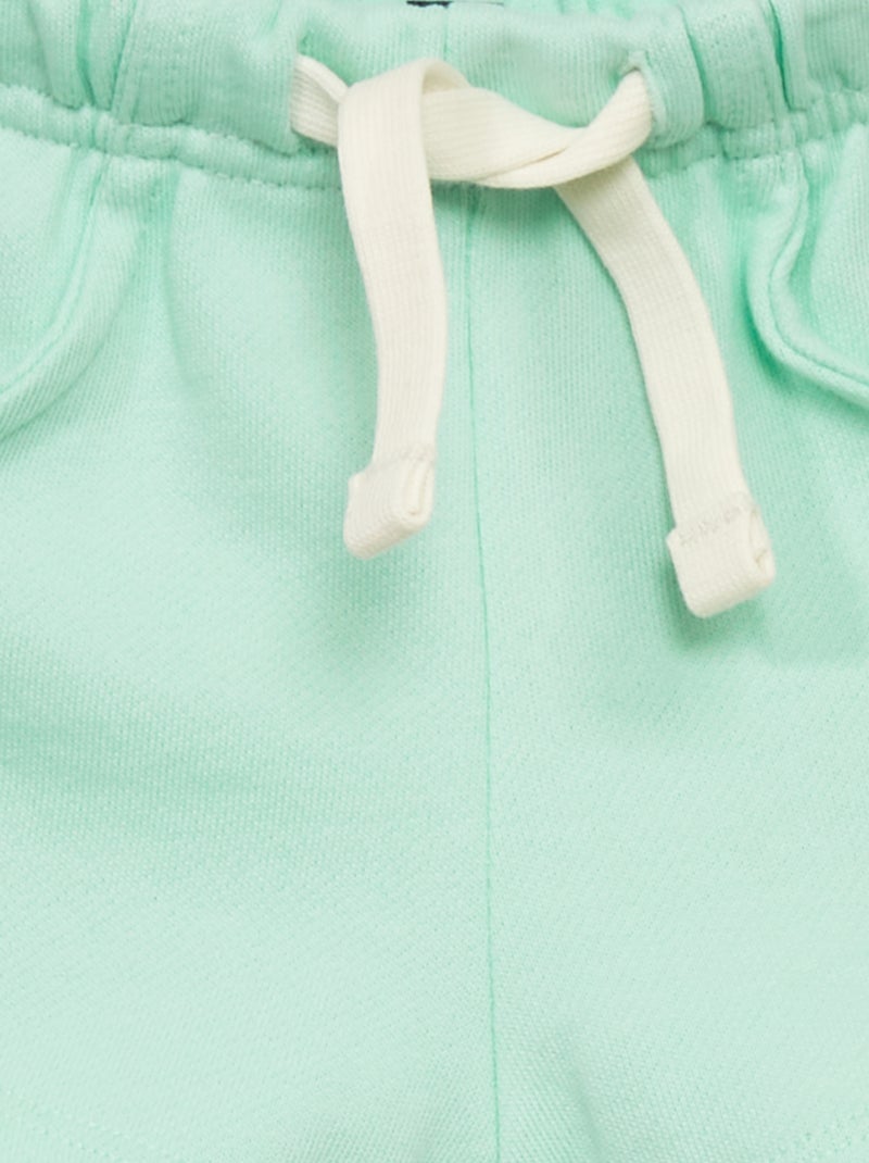 Short en molleton avec imprimé Vert - Kiabi