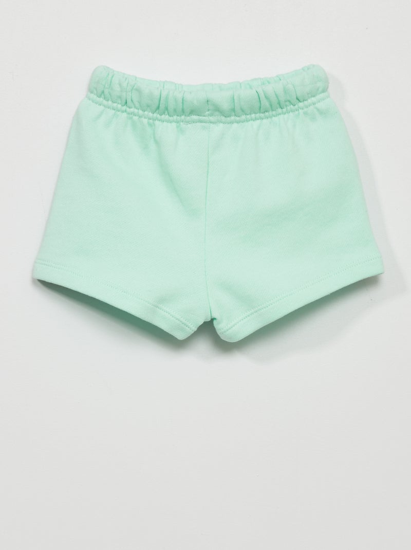 Short en molleton avec imprimé Vert - Kiabi