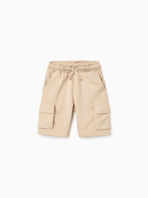 Short en molleton avec poches cargo et cordon de serrage - Kiabi
