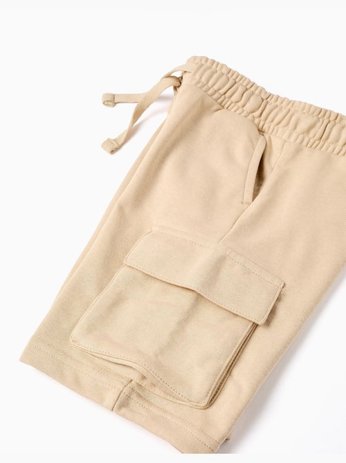 Short en molleton avec poches cargo et cordon de serrage - Kiabi