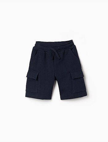 Short en molleton avec poches cargo et cordon de serrage