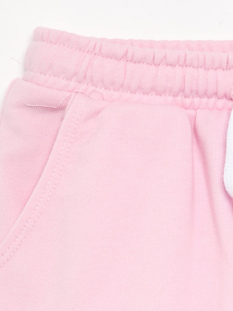 Short en molleton avec poches Rose - Kiabi
