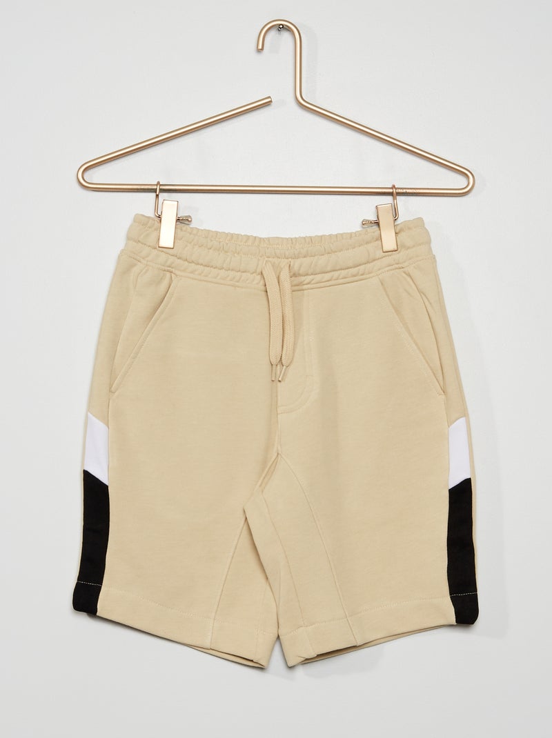 Short en molleton beige - Kiabi