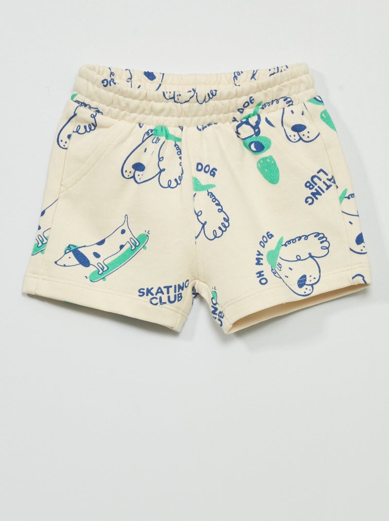 Short en molleton Blanc - Kiabi