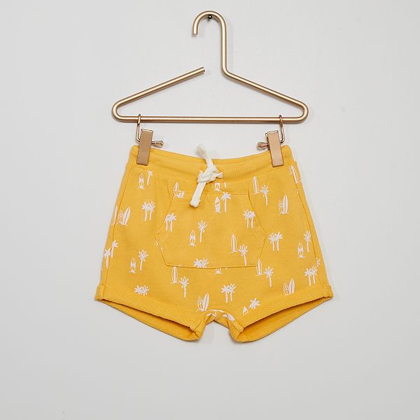 Short En Molleton Eco Concu Bebe Garcon Jaune Kiabi 2 00