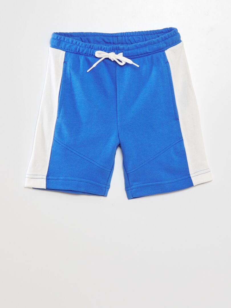 Short de sport en coton - Bleu - Kiabi - 10.00€