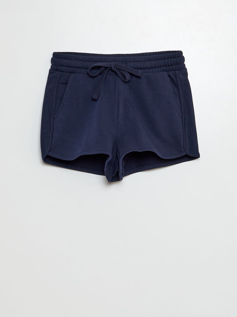 Short en molleton fin (French-Terry) BLEU - Kiabi