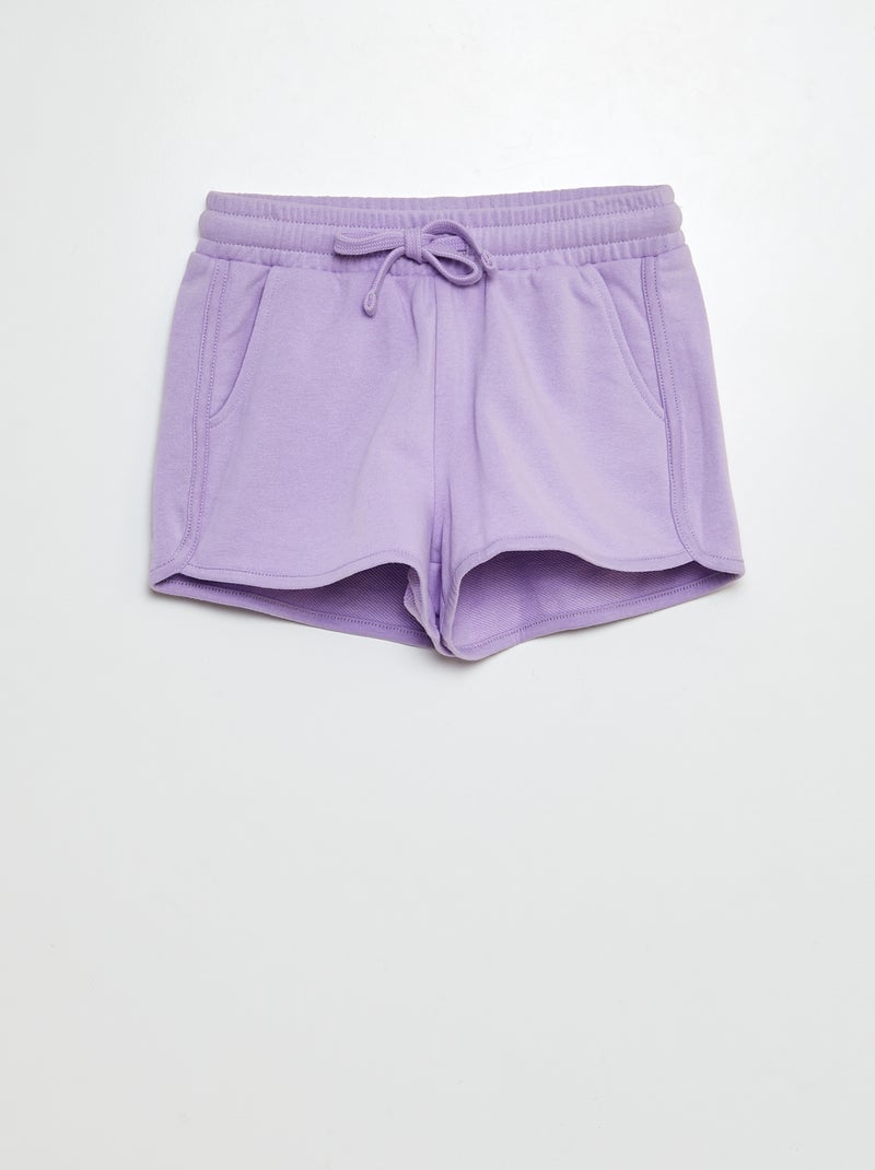 Short en molleton fin (French-Terry) VIOLET - Kiabi