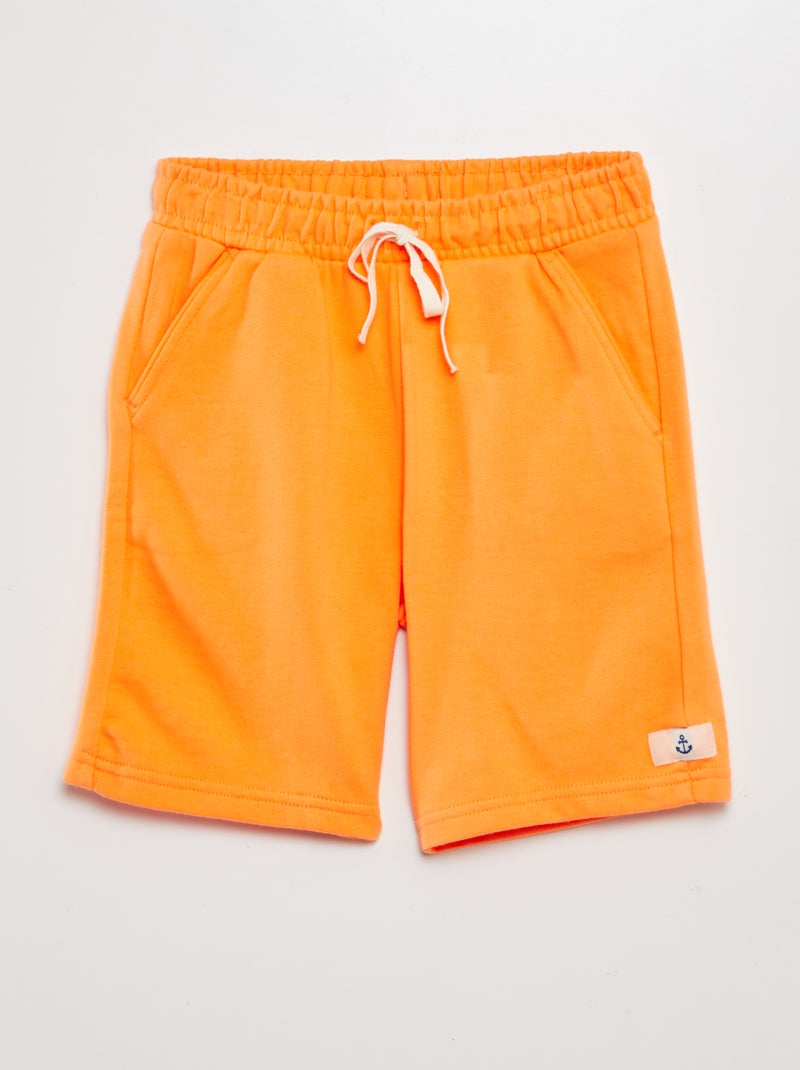 Short en molleton fin Orange - Kiabi