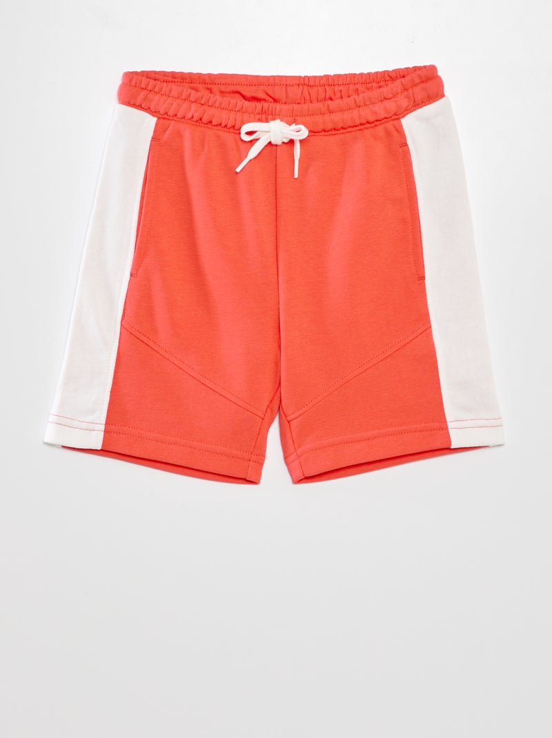 Short en molleton fin Rouge - Kiabi