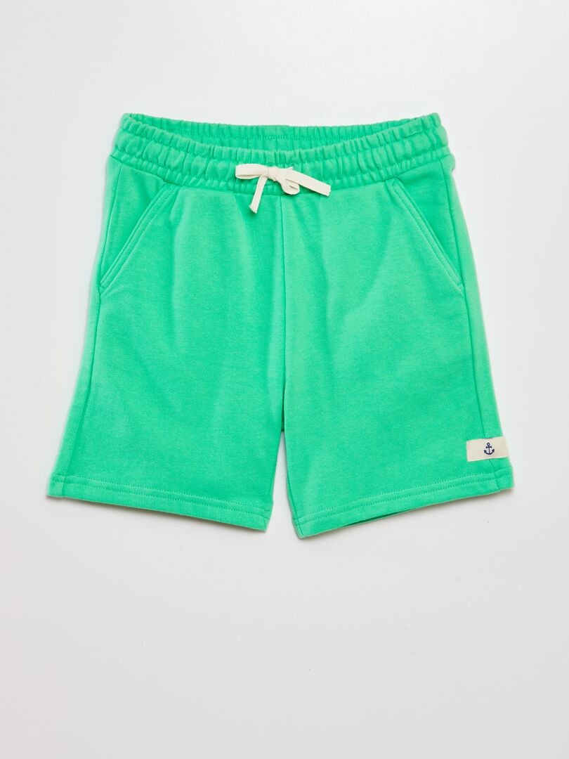 Short en molleton fin Vert - Kiabi