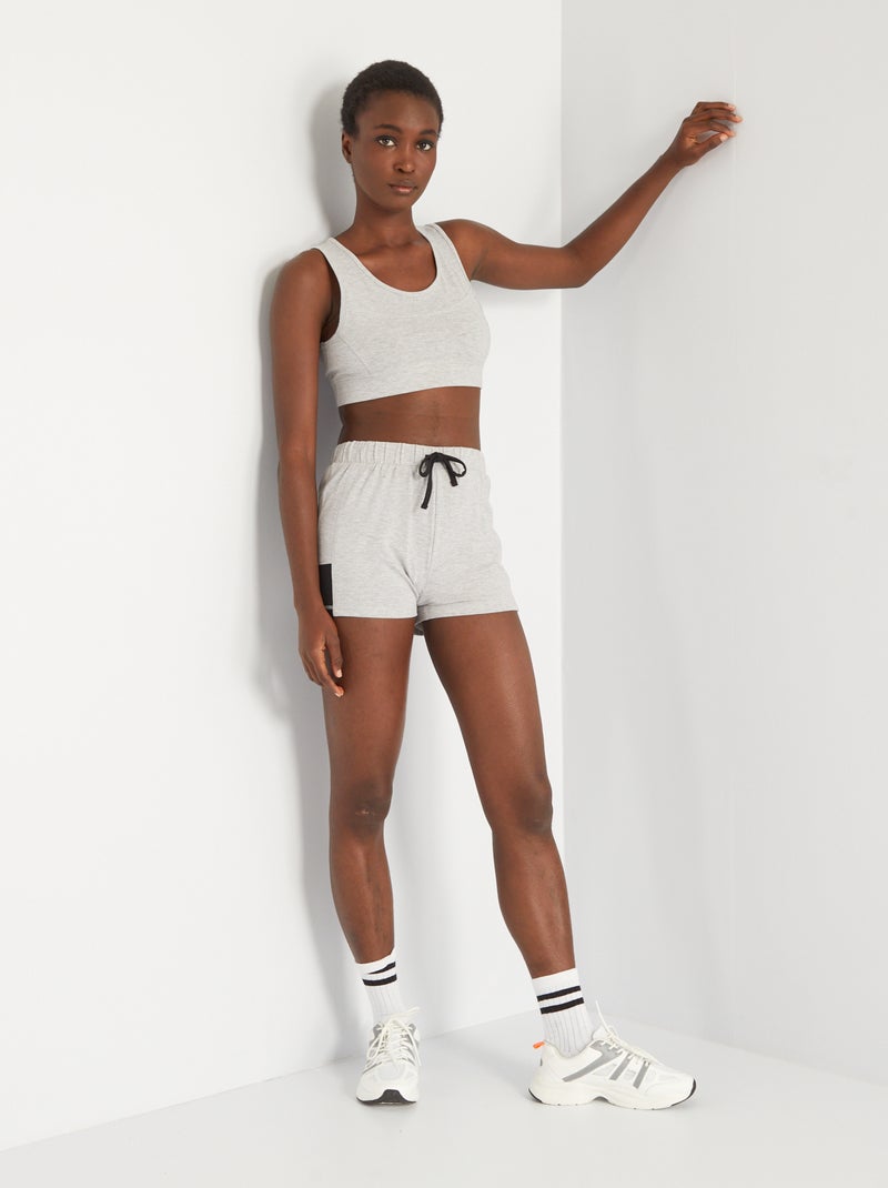 Short en molleton gris - Kiabi