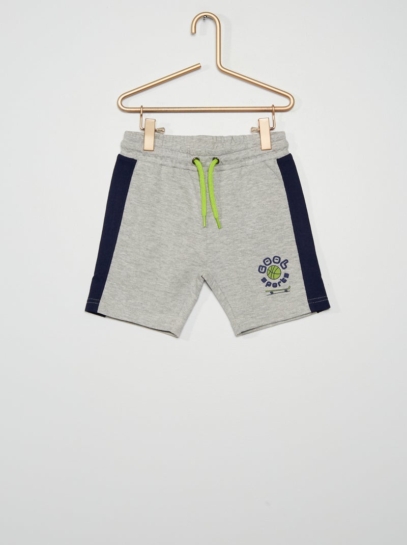 Short en molleton gris - Kiabi