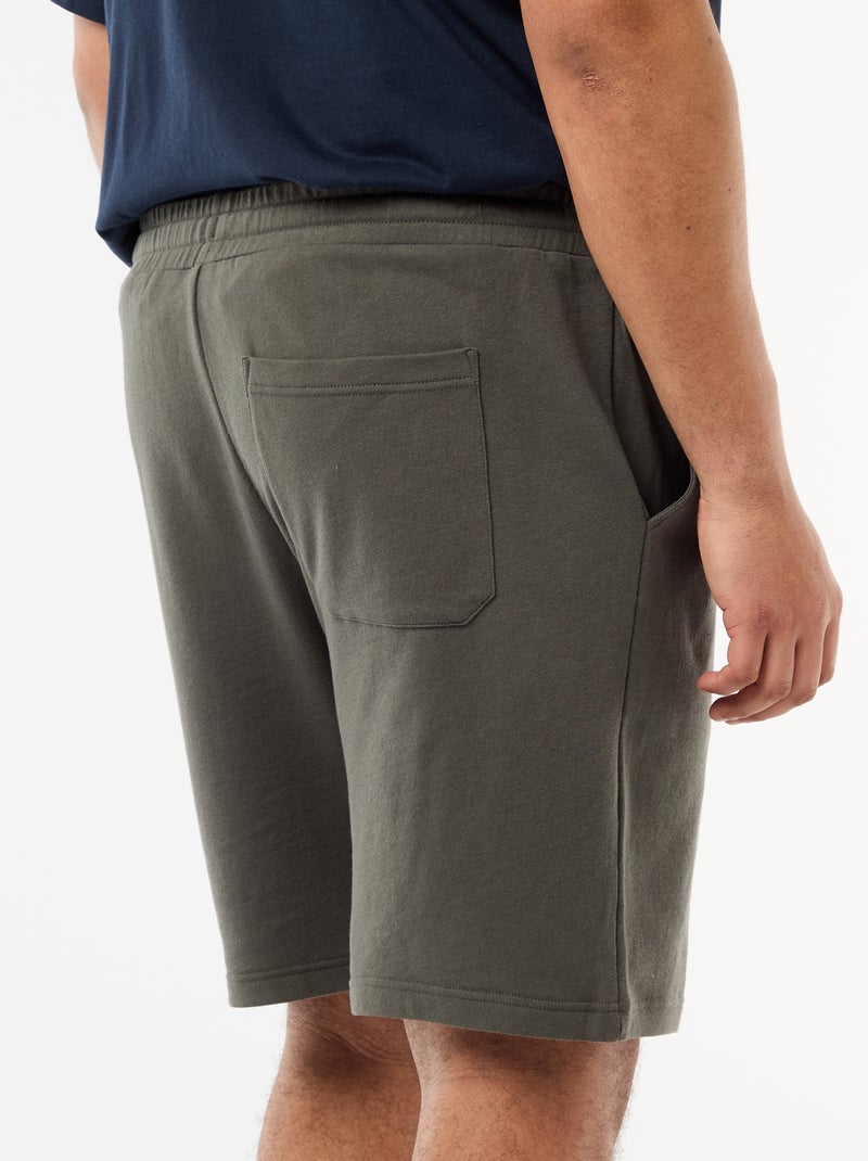 Short en molleton Kaki - Kiabi