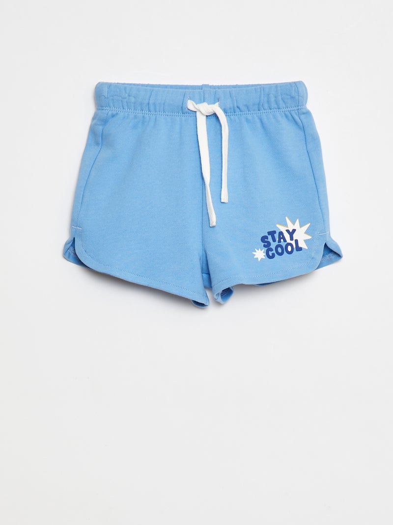 Short en molleton léger à motif - Edition Grafik Bleu - Kiabi