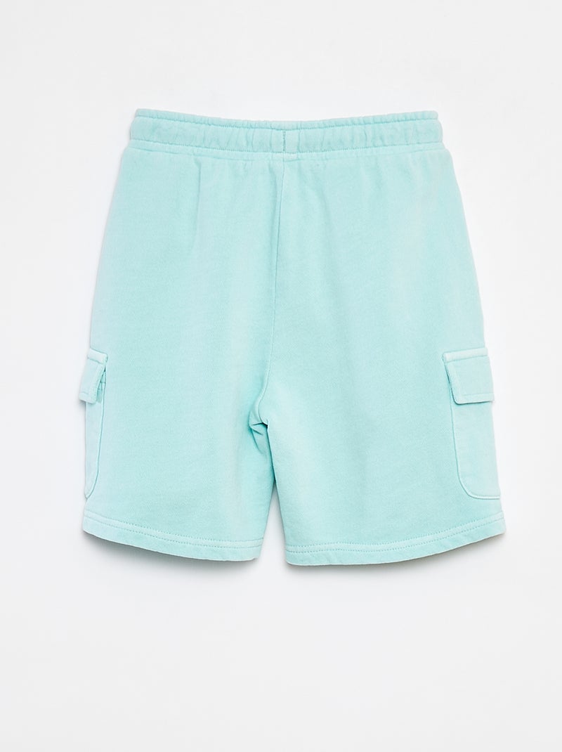 Short en molleton léger avec poche à rabat BLEU - Kiabi