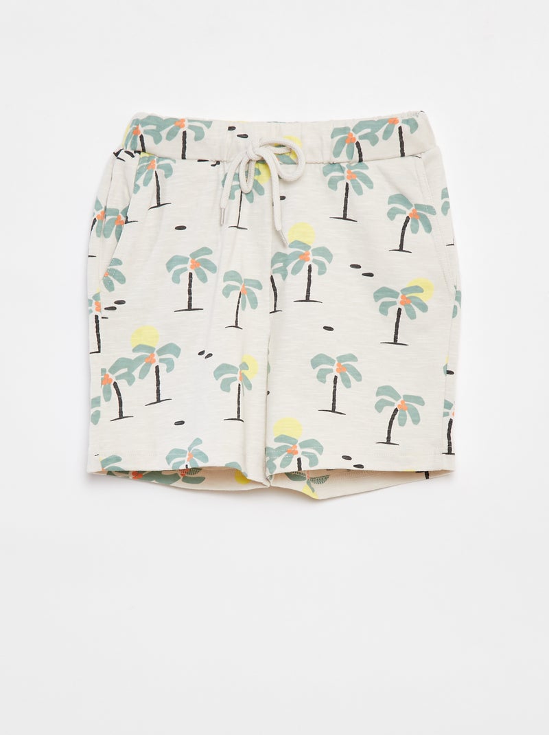 Short en molleton léger BLANC - Kiabi