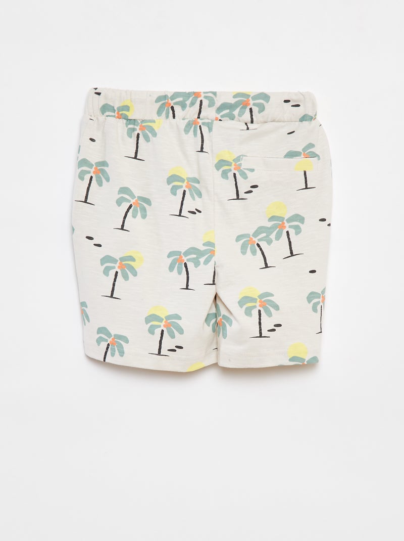 Short en molleton léger BLANC - Kiabi