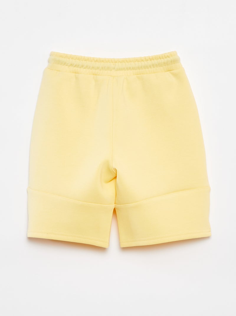 Short en molleton léger  esprit baskets Jaune - Kiabi