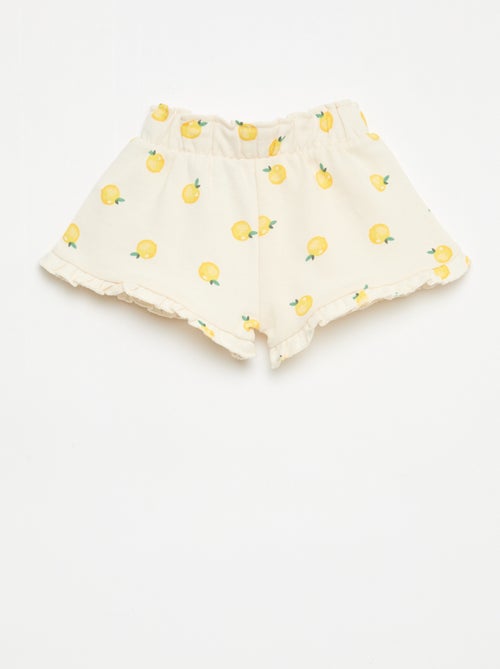 Short en molleton léger et volanté - Kiabi