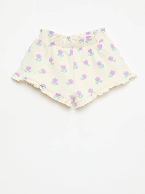 Short en molleton léger et volanté - Kiabi