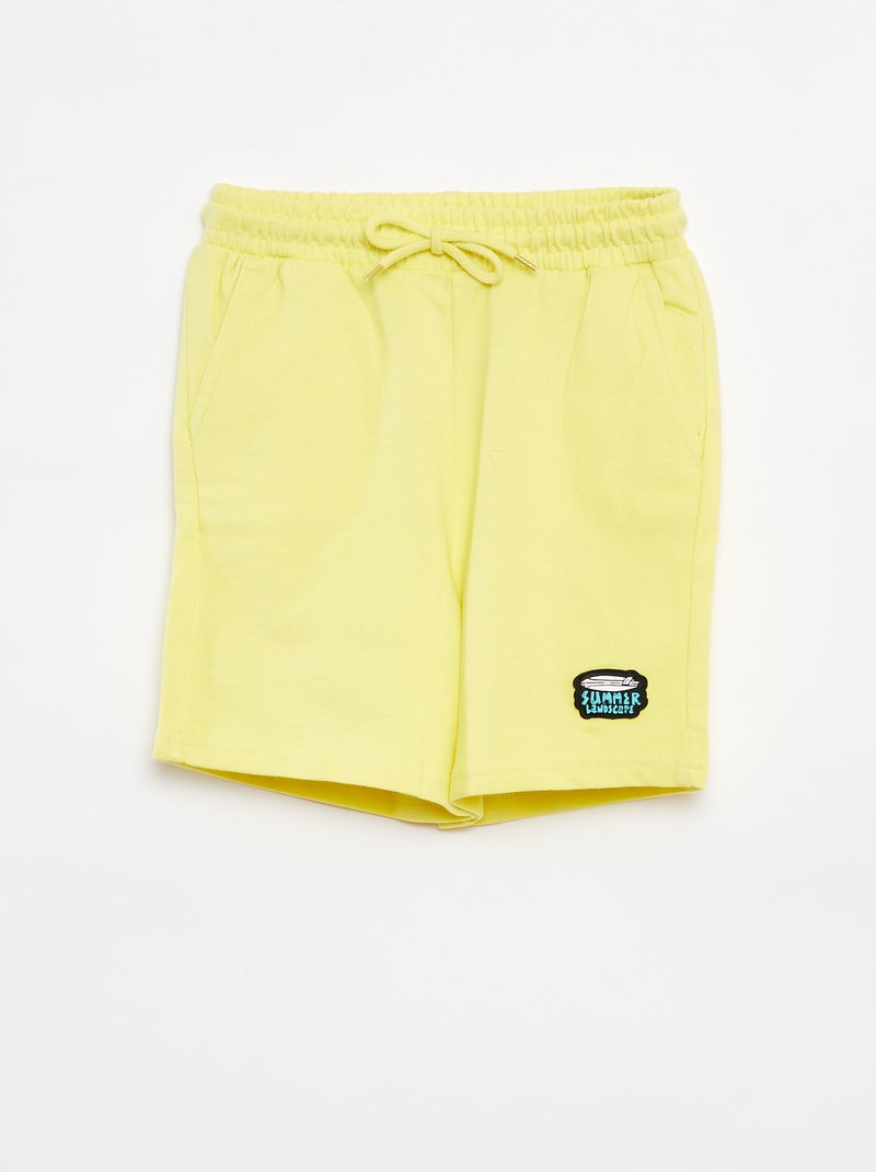 Short en molleton léger Jaune - Kiabi
