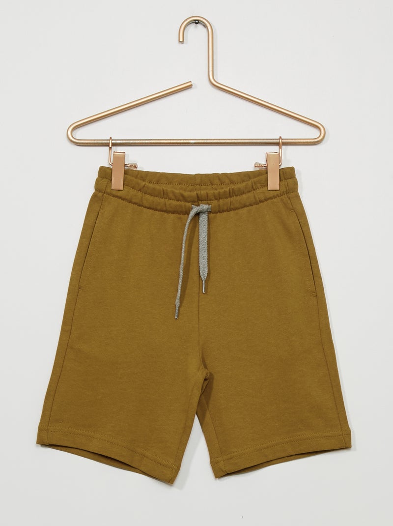 Short en molleton léger jaune - Kiabi