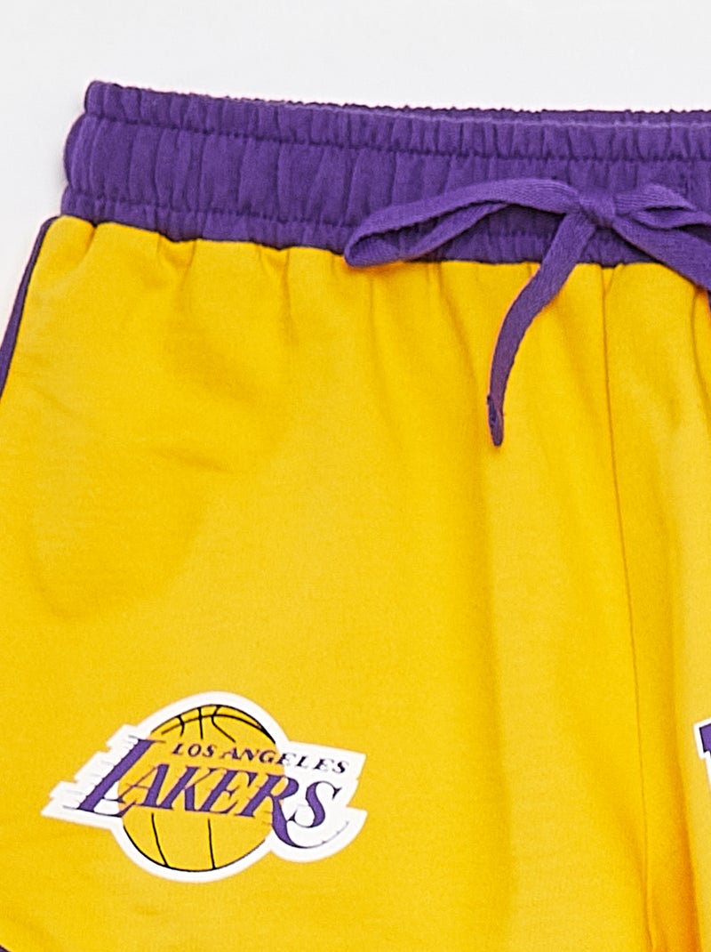 Short en molleton léger 'Lakers' JAUNE - Kiabi