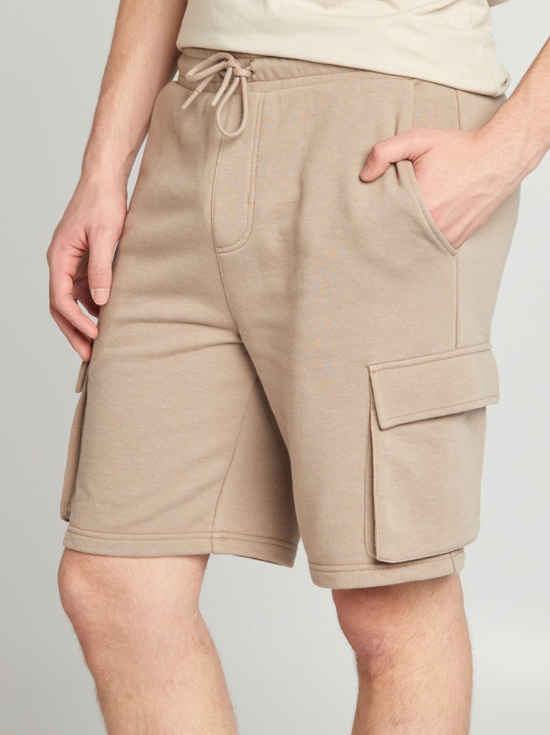 Short en molleton léger multipoches BEIGE - Kiabi