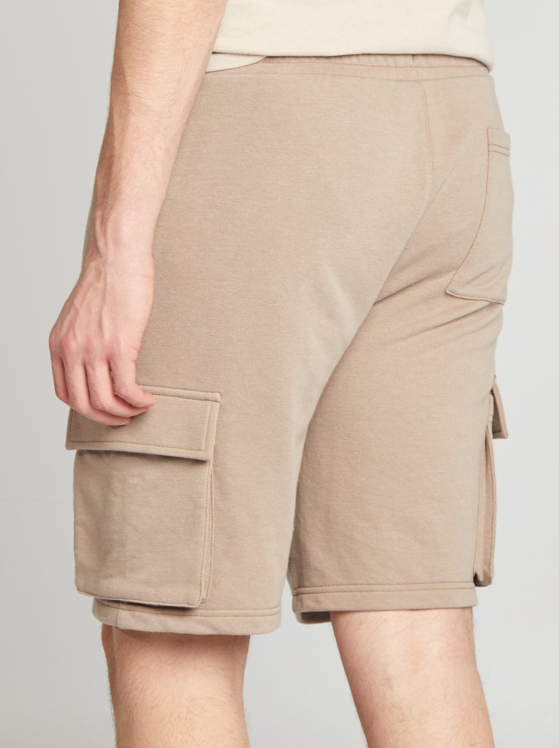 Short en molleton léger multipoches BEIGE - Kiabi