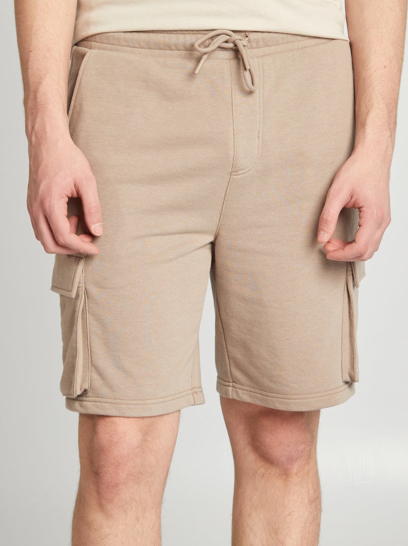 Short en molleton léger multipoches BEIGE - Kiabi