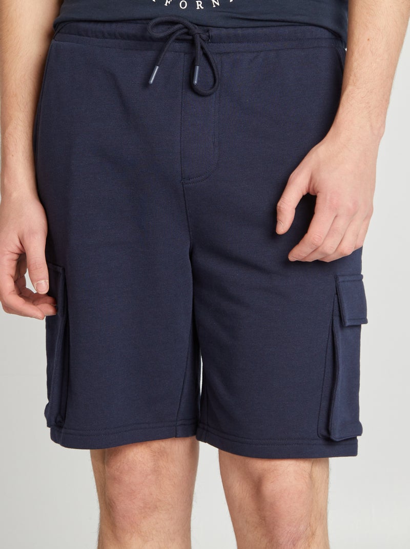 Short en molleton léger multipoches BLEU - Kiabi