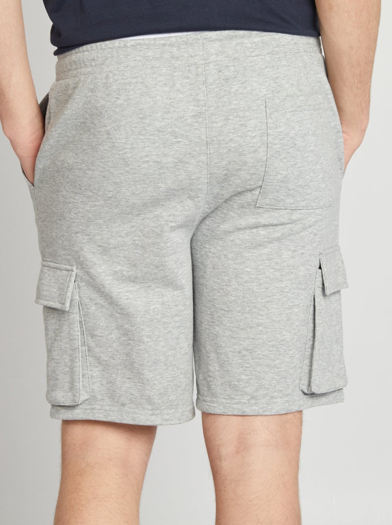 Short en molleton léger multipoches GRIS - Kiabi