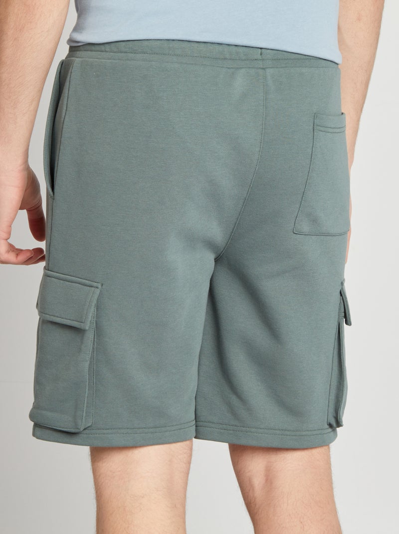 Short en molleton léger multipoches VERT - Kiabi