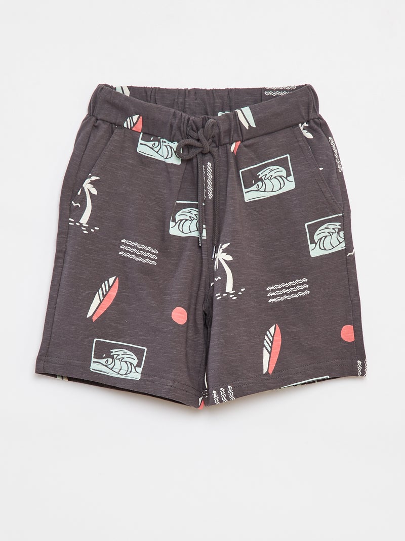Short en molleton léger NOIR - Kiabi
