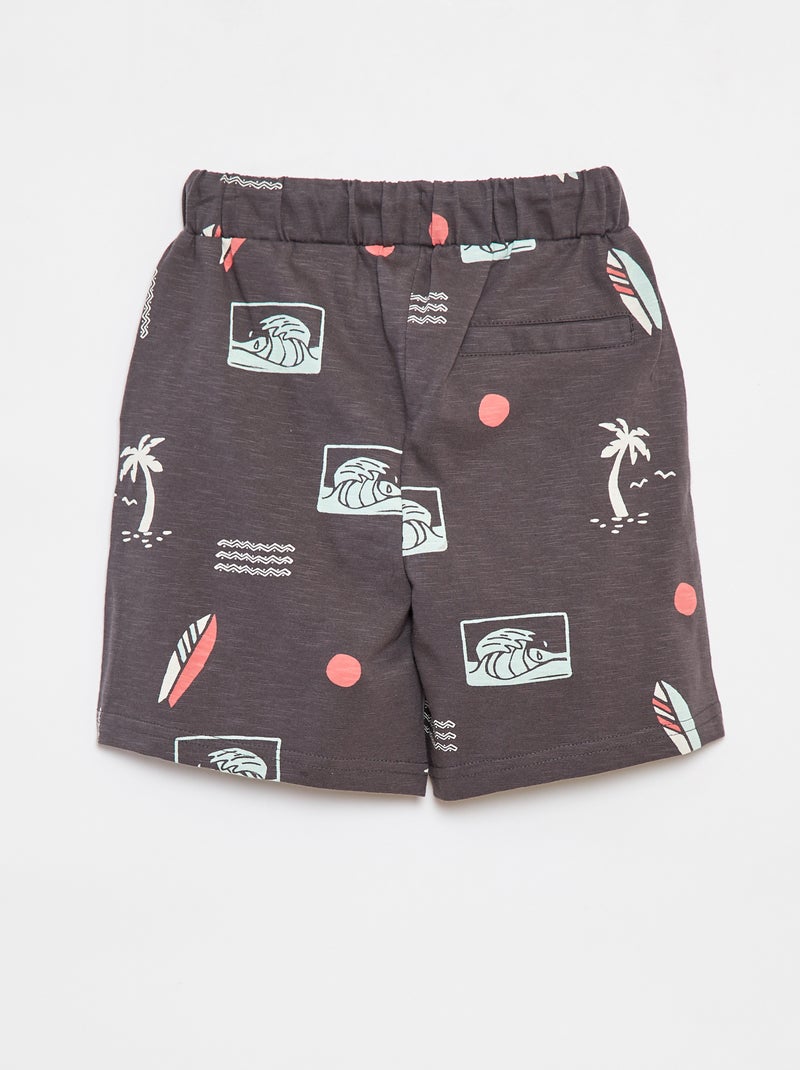Short en molleton léger NOIR - Kiabi