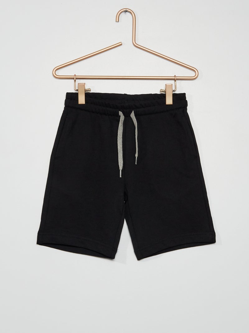 Short en molleton léger noir - Kiabi