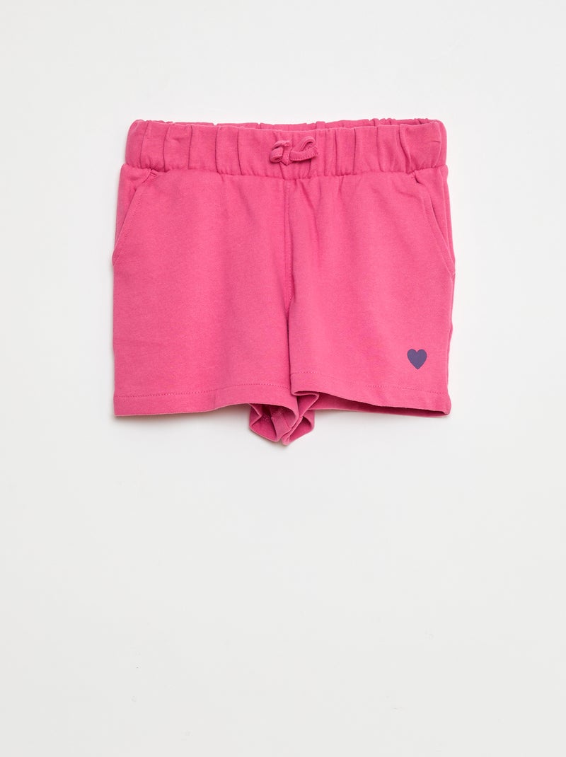 Short en molleton léger Rose Fille Kiabi