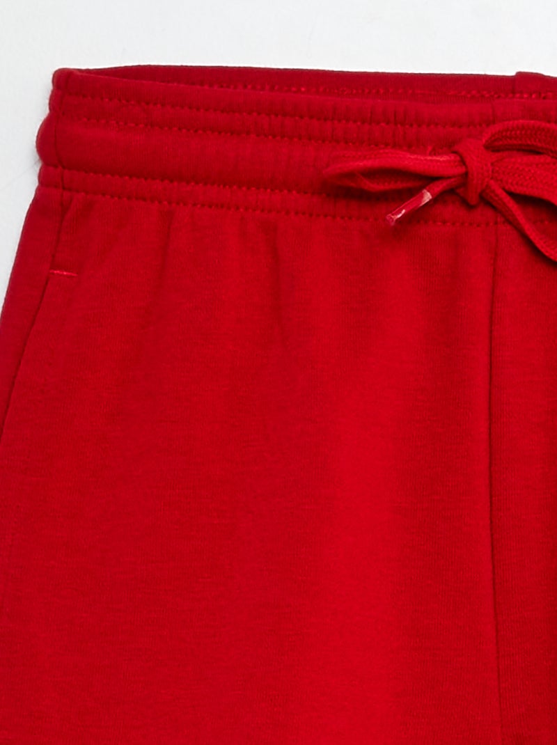 Short en molleton léger ROUGE - Kiabi