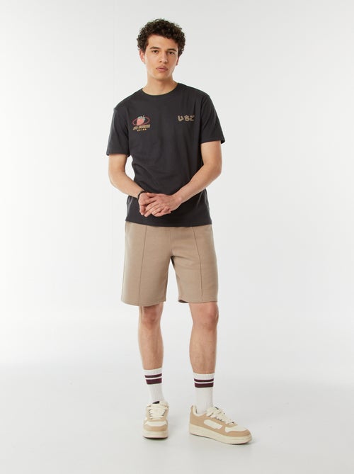 Short en molleton léger uni - Kiabi
