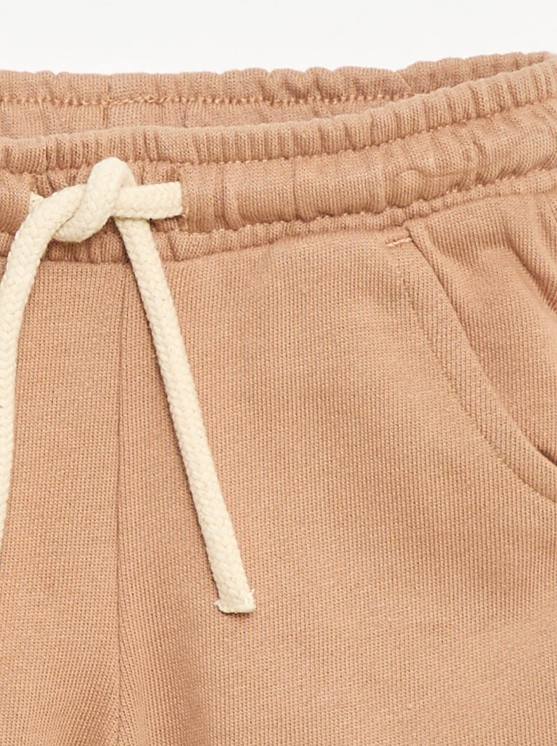 Short en molleton léger uni Beige - Kiabi