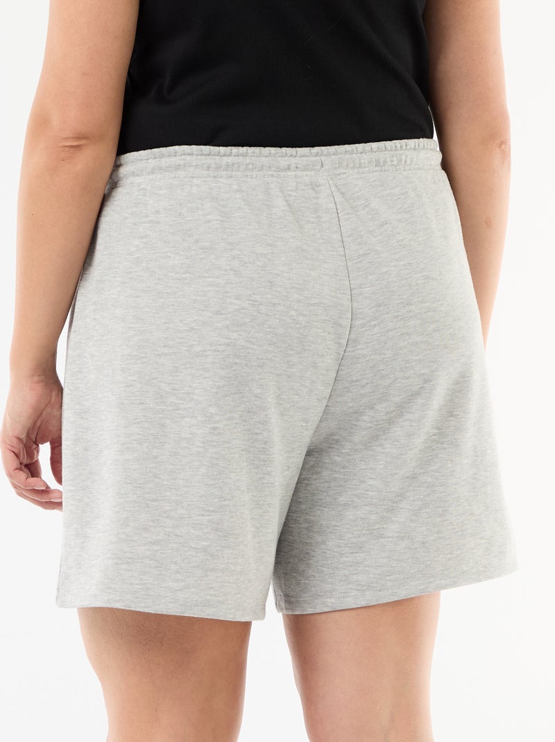 Short en molleton léger uni Gris - Kiabi