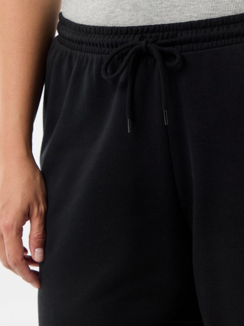Short en molleton léger uni Noir - Kiabi