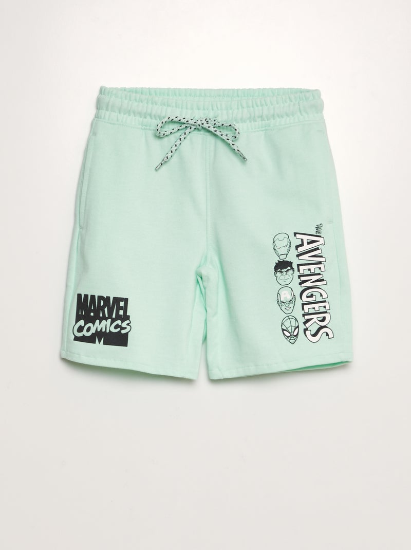 Short en molleton 'Marvel' Vert - Kiabi
