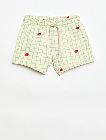 Short en molleton motif