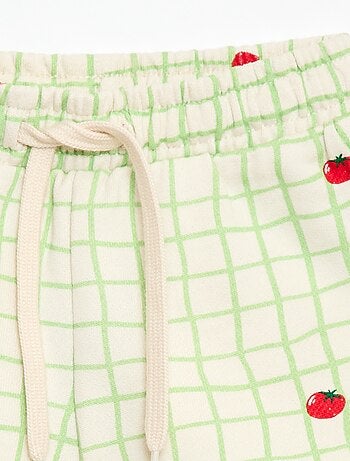 Short en molleton motif