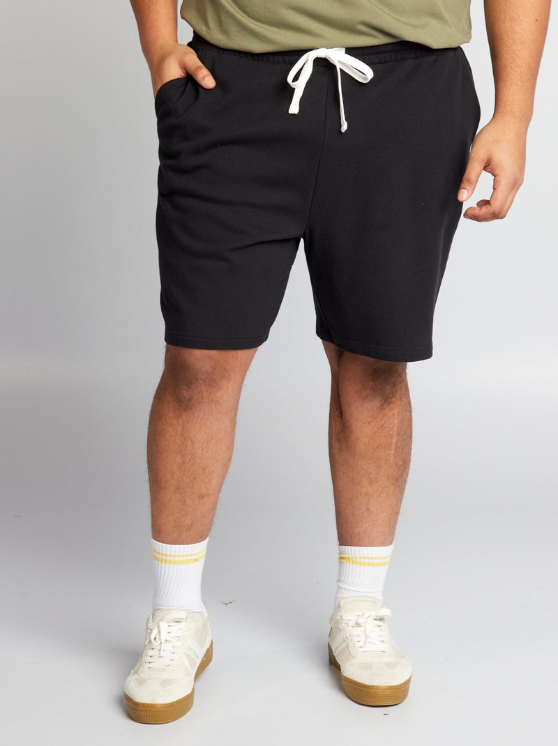 Short en molleton Noir - Kiabi