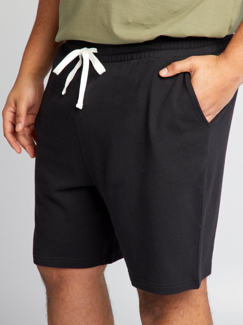 Short en molleton Noir - Kiabi